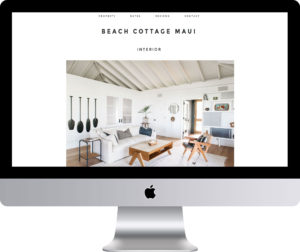 Maleka Designs Website for Beach Cottage Maui