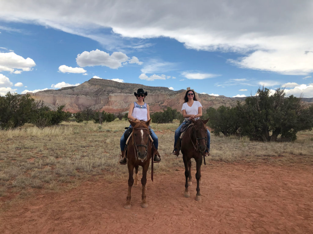 horse back riding at Ghost Ranch